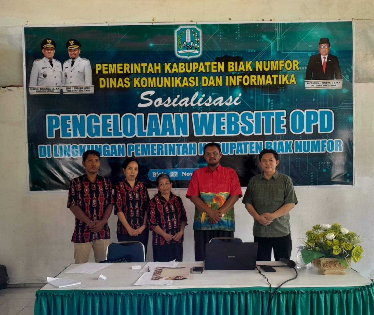 Sosialisasi Pengelolaan Website OPD di Lingkungan Pemerintah Kab. Biak Numfor