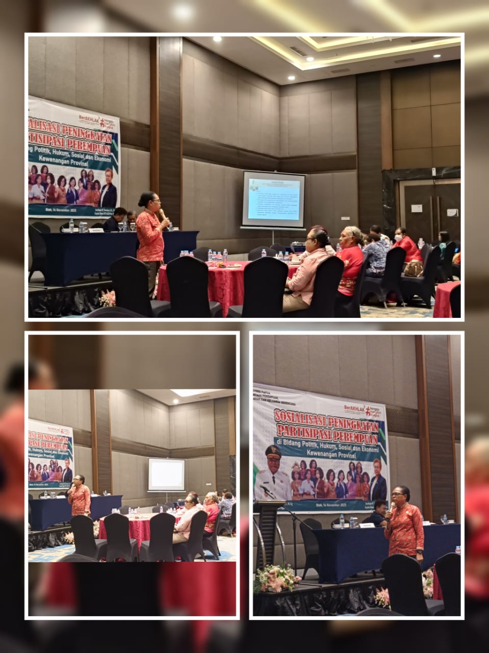 Penyampaian Materi Kaban KESBANGPOL "Mendorong Representasi Perempuan Dalam Lembaga Politik"