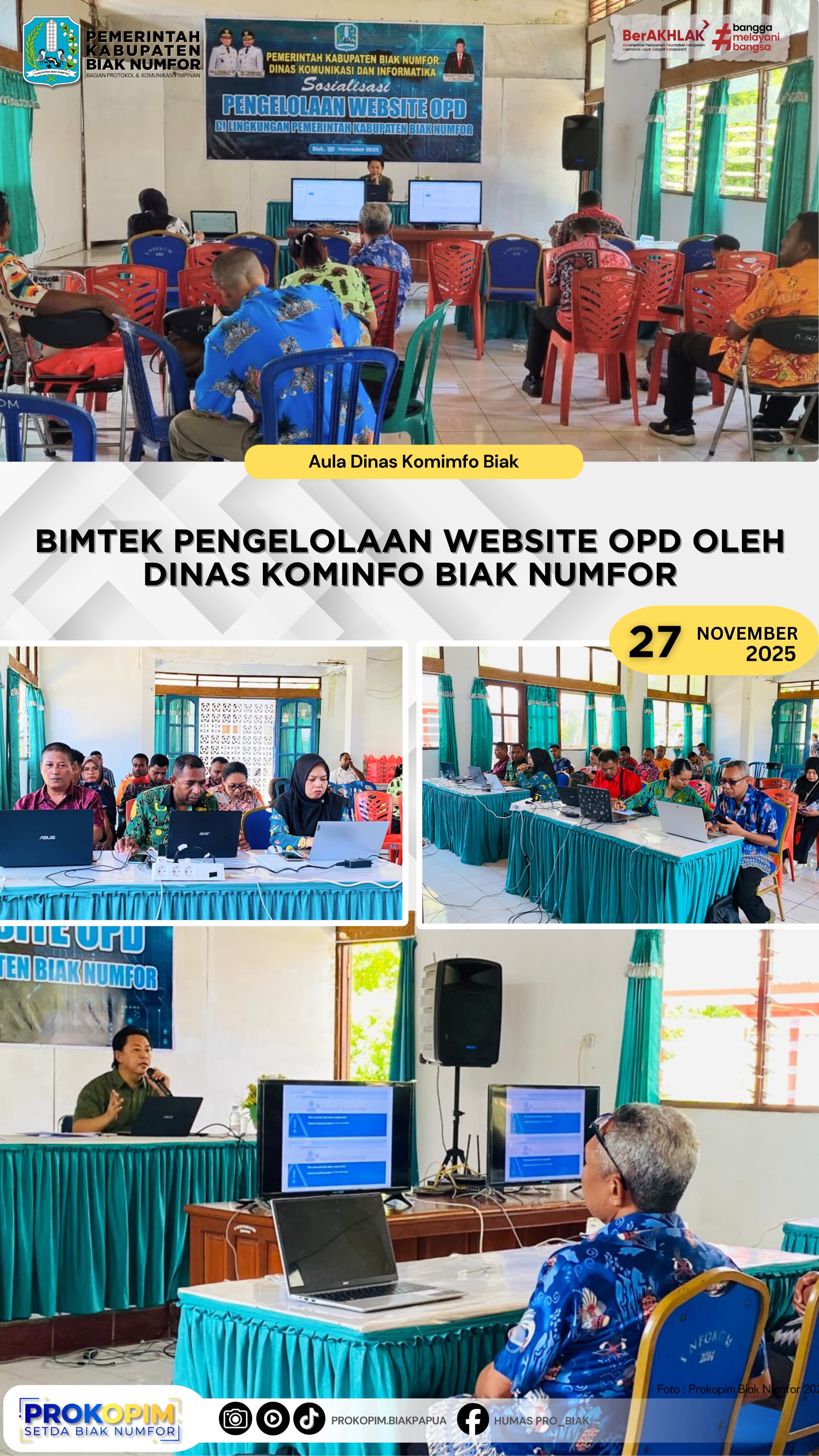 Bimtek Website OPD di Lingkungan Pemerintah Kab. Biak Numfor Tahap 1