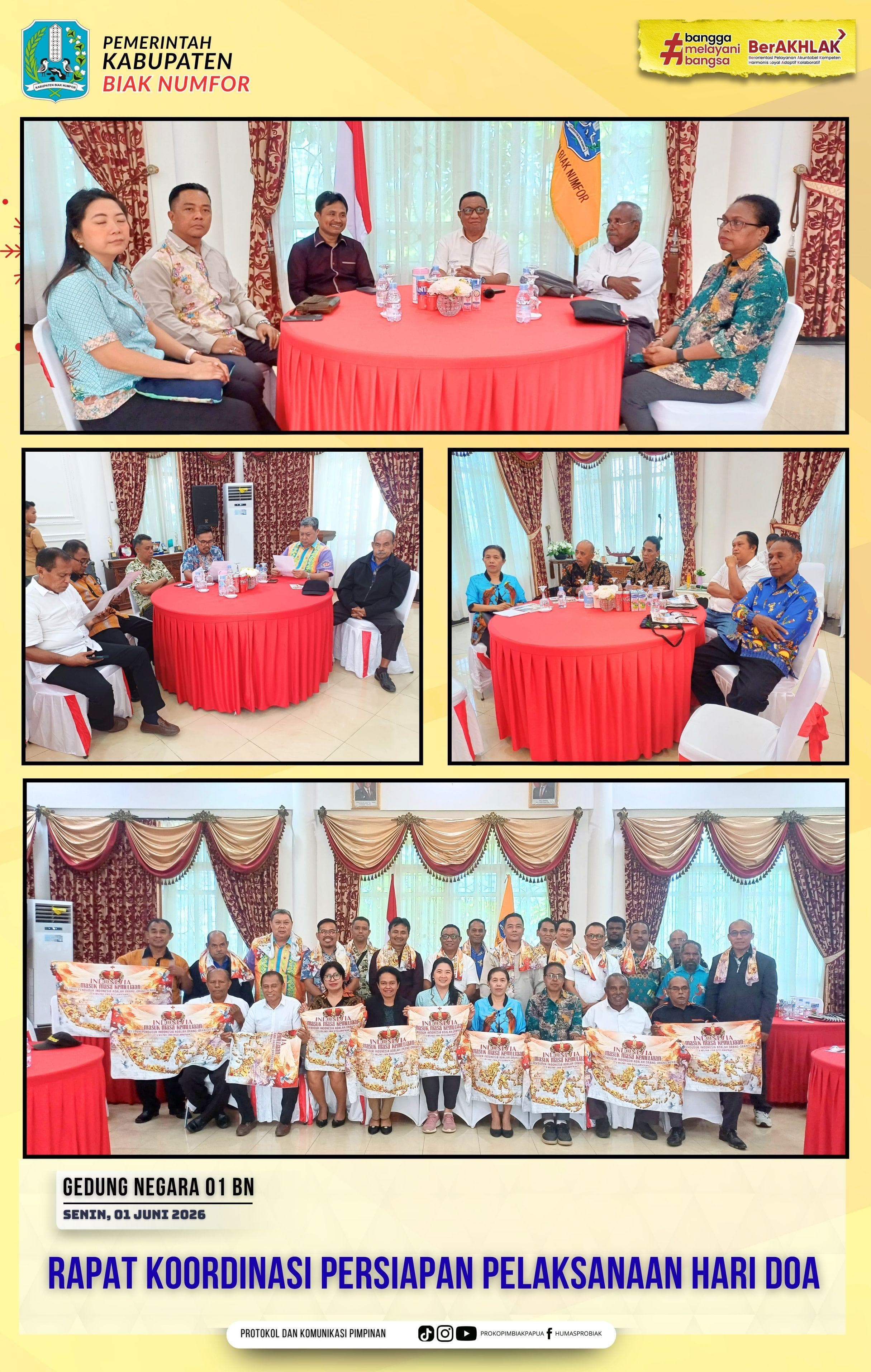 Plt. Kepala Badan Menghadiri Rapat Koordinasi Persiapan Pelaksanaan Hari Doa