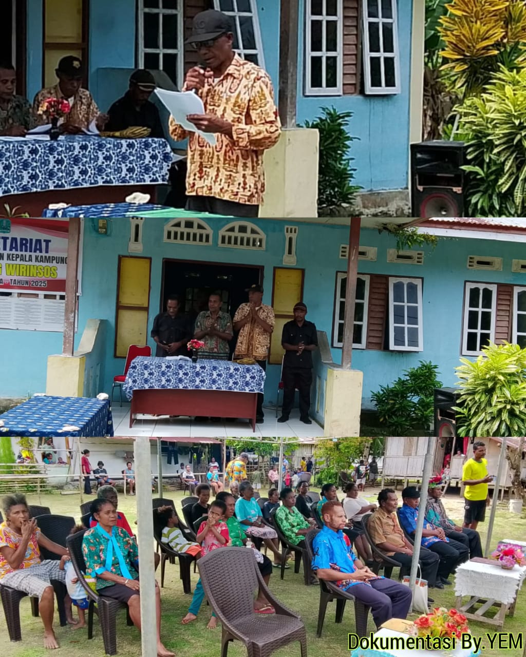 Monitoring Penyampaian Visi & Misi Calon Kepala Kampung di Kampung Wirinsos Distrik Warsa