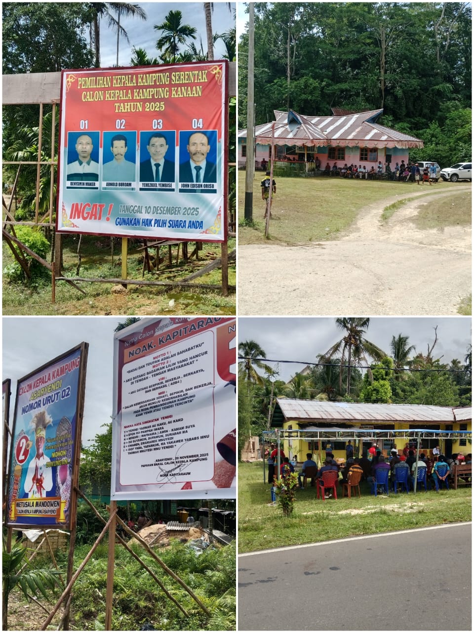 Monitoring Penyampaian Visi & Misi Calon Kepala Kampung di Kampung Asaryendi & Wardo