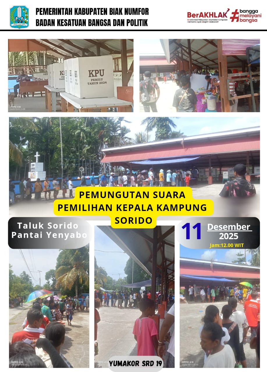 Monitoring Pelakansanaan Pelaksanaan Pemungutan Suara Pemilihan Kepala Kampung di Kampung Sorido