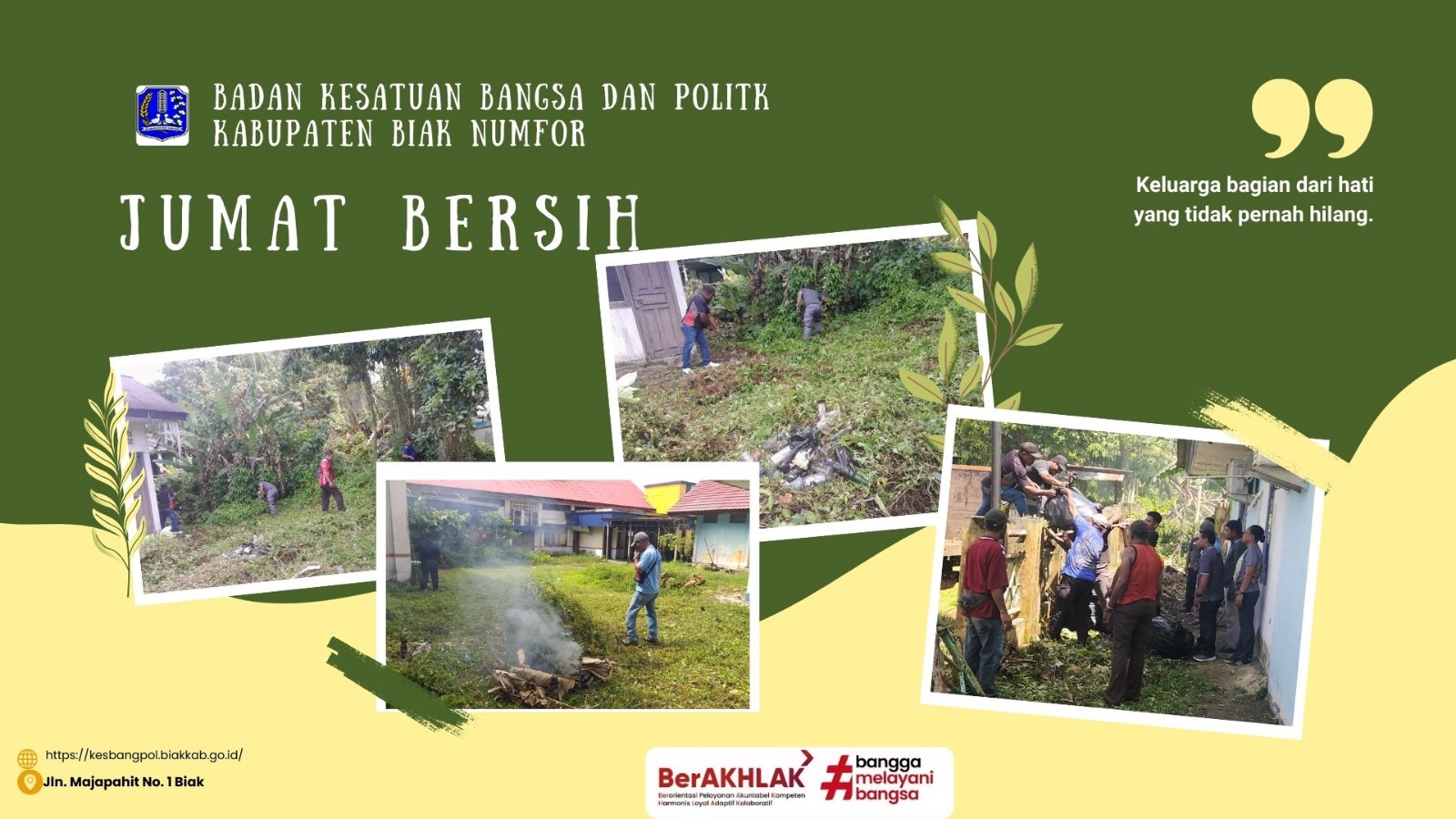 Badan KESBANGPOL Melakukan Kegiatan JUMPA BERLIN di Lingkungan Kantor