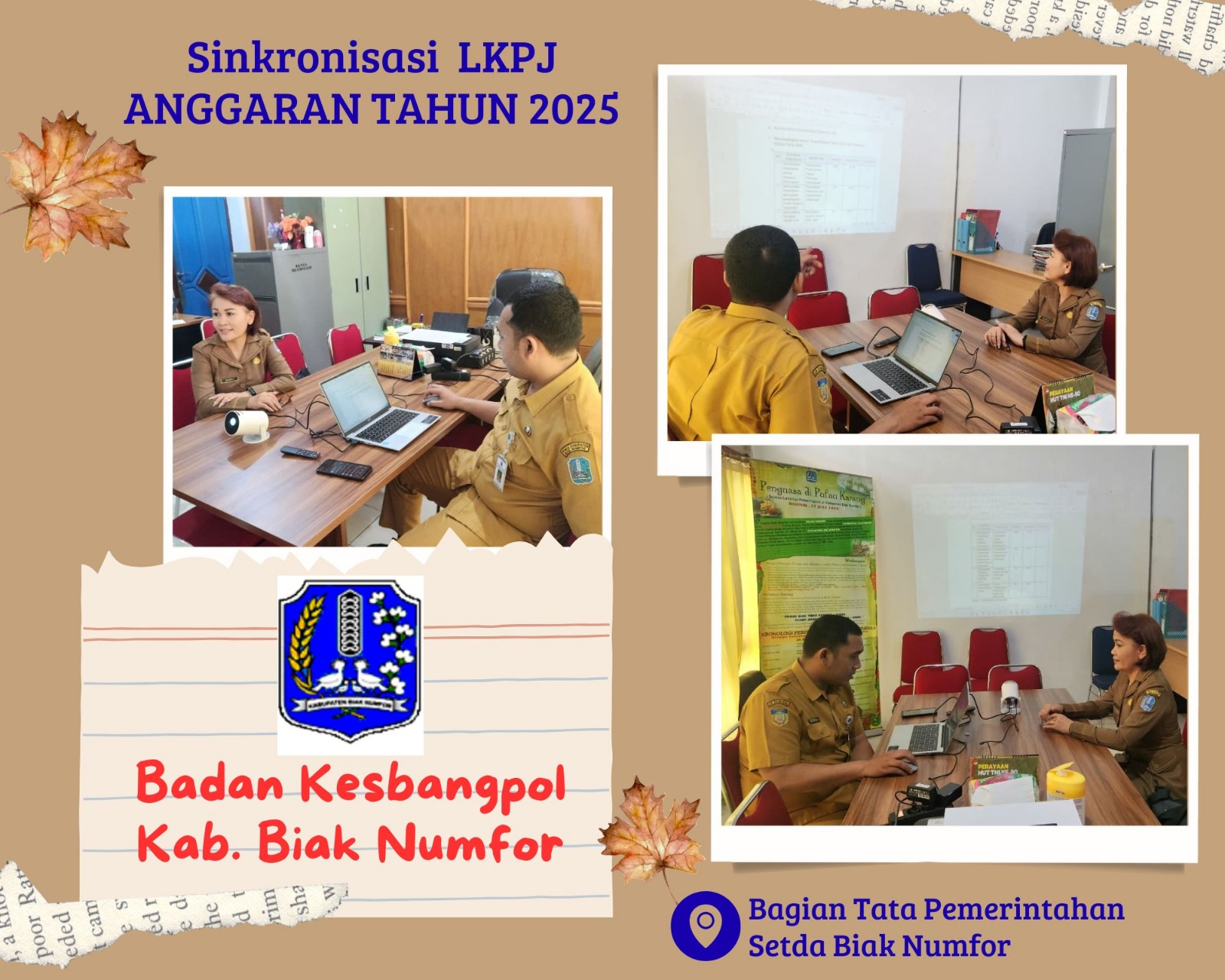 Sinkronisasi ( Laporan Keterangan Pertanggung Jawaban (LKPJ) Badan Kesbangpol Th. Anggaran 2025