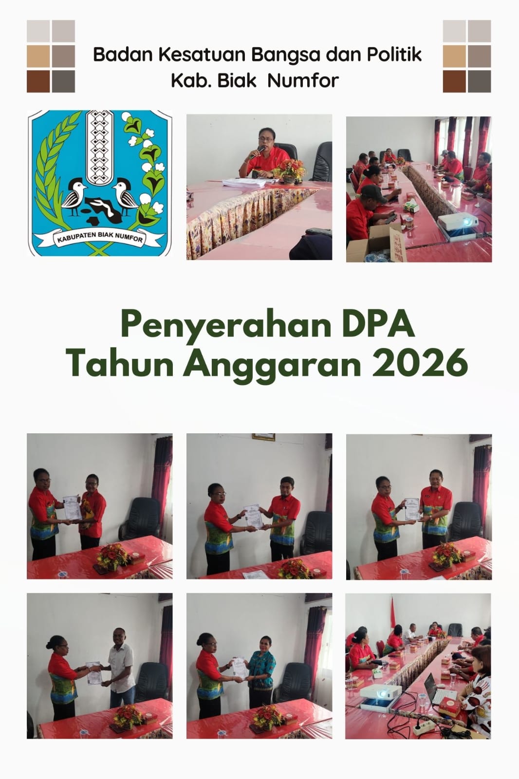 Rapat & Penyerahan Dokumen Pelaksanaan Anggaran ( DPA ) Kepada Masing Masing Bidang