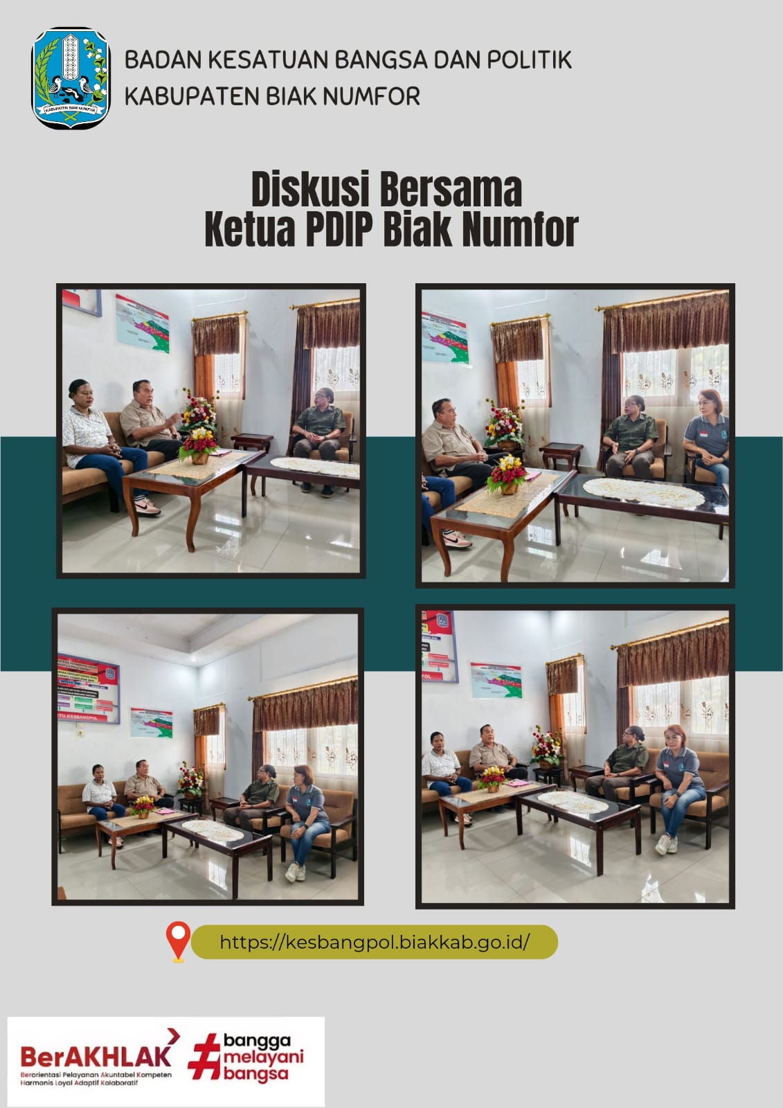 Diskusi Bersama Ketua Partai Demokrasi Indonesia Perjuangan ( PDIP ) Kab. Biak Numfor