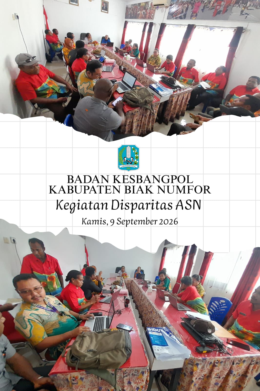 Disparitas ASN Badan KESBANGPOL Kab. Biak Numfor oleh BKPSDM Kab. Biak Numfor